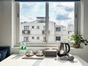 Panorama-lejlighed - 2 soveværelser - byudsigt - tårn | Pengeskab på værelset, mørklægningsgardiner, lydisolering