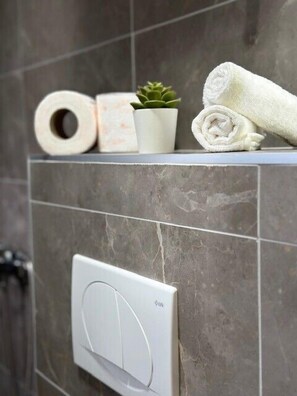 Dusche, Haartrockner, Toilettenpapier