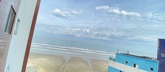 Foot in the sand at MaracanĂŁ beach
