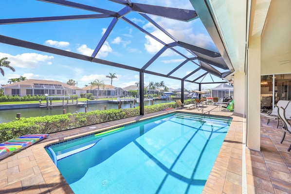 Indoor pool, a heated pool