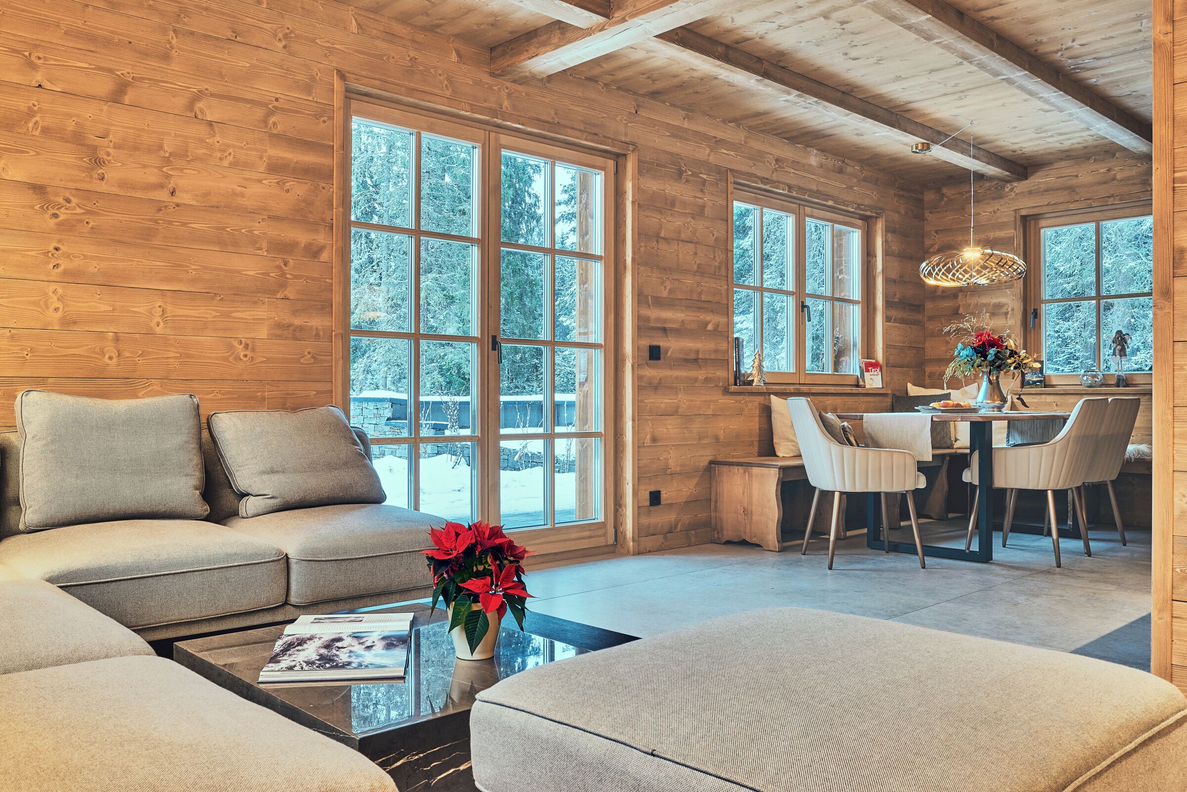 TV a schermo piatto, caminetto, pavimenti riscaldati