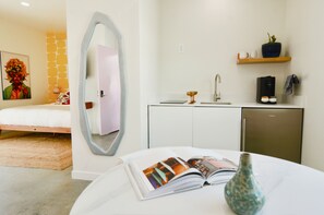 Deluxe Room, 1 King Bed, Kitchen, Pool View | In-room safe, desk, laptop workspace, blackout drapes - The Cactai (Palm Springs)