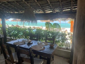 Outdoor dining - Milele beach resort  (Dongwe)