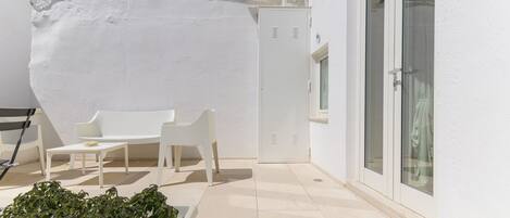 Leilighet, sjøutsikt | Terrasse/patio