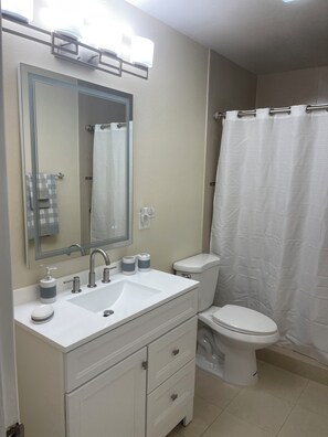 Shower, hair dryer, towels, soap - Cozy 1-br apartment with WiFi, W/D in beautiful Tampa and perfect for long stays (Tampa)