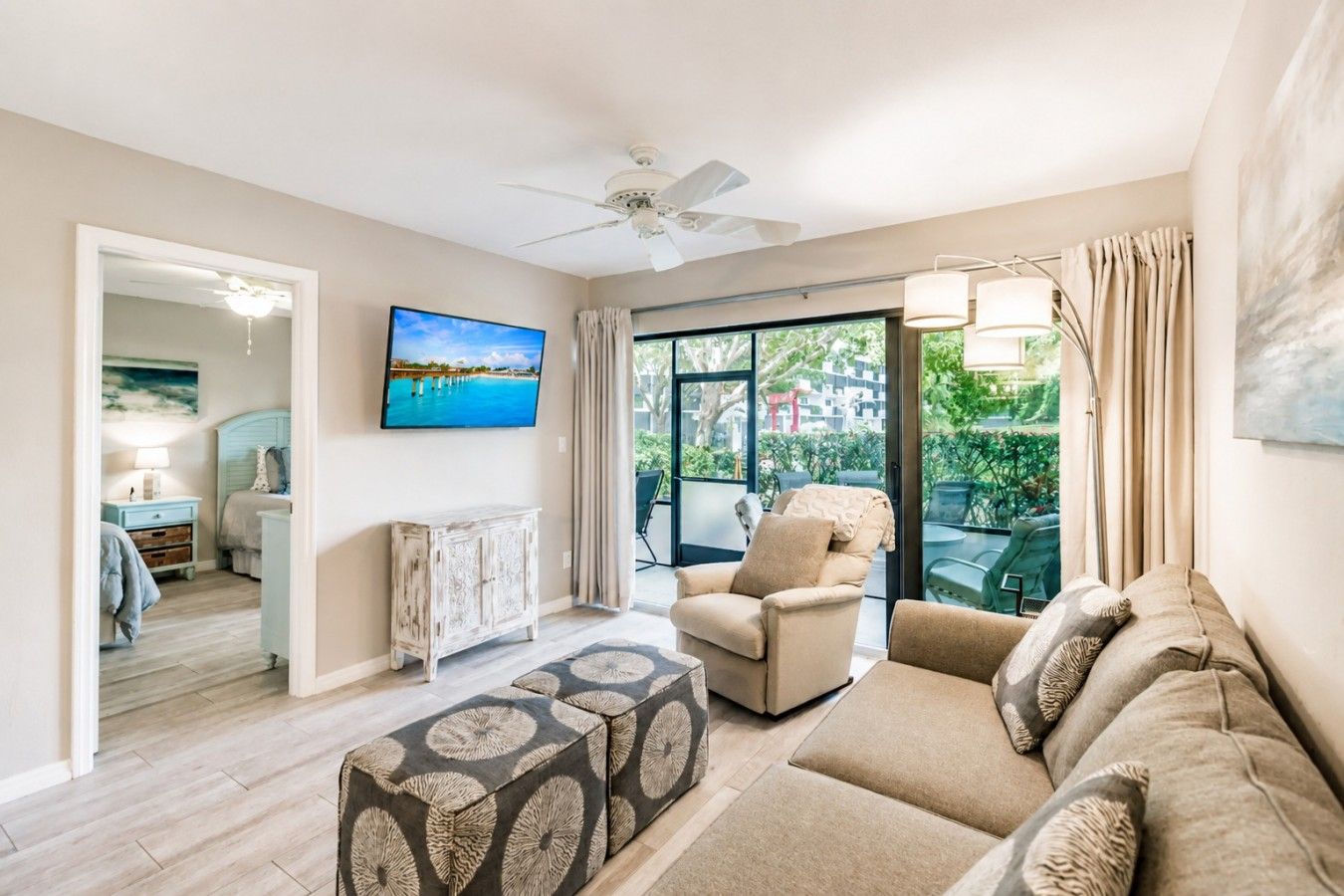 1st-floor condo, located a short distance from the pool and amazing onsite restaurant.