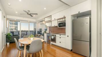 Microwave, oven, stovetop, dishwasher