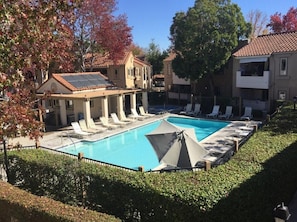 Piscine extérieure, piscine chauffée