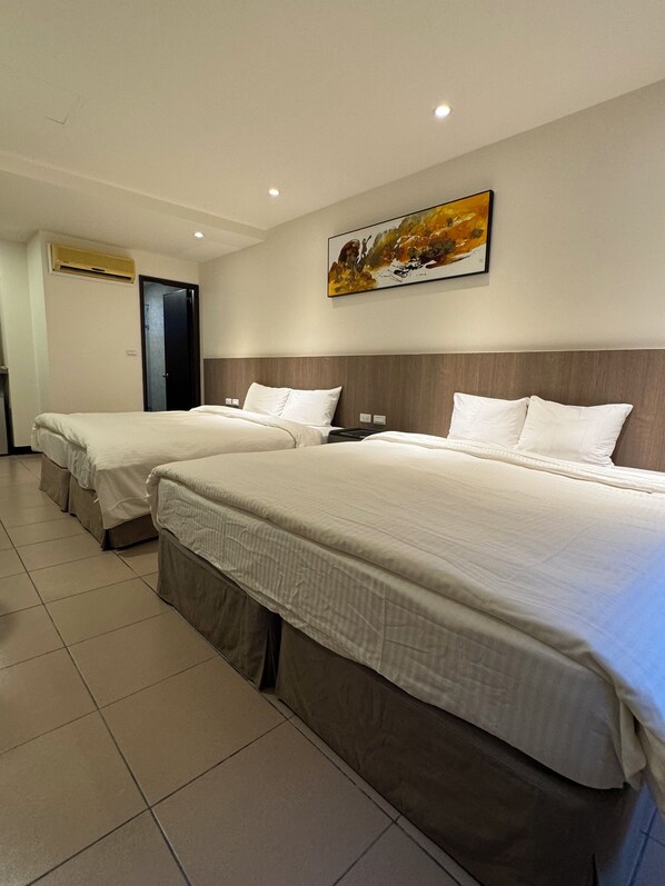 Quadruple Room, Non Smoking | Desk, laptop workspace, free WiFi