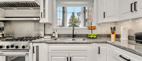 Fridge, oven, stovetop, dishwasher