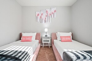 3 bedrooms, desk, iron/ironing board, travel cot