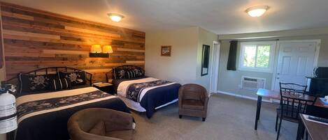 Deluxe Double Room, 2 Double Beds, Non Smoking | Desk, cribs/infant beds, free WiFi, bed sheets