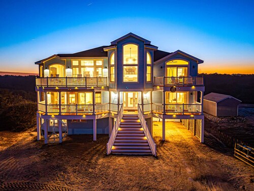 Discount Feb/Mar Htd pool/hotub, firepit oceanview, Wild Horses, 6 bed 7 baths