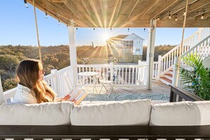 Terrace/patio - June specials Htd pool/hotub, firepit oceanview, Wild Horses, 6 bed 7 baths (Corolla)