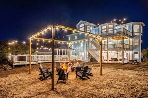 Terrace/patio - June specials Htd pool/hotub, firepit oceanview, Wild Horses, 6 bed 7 baths (Corolla)
