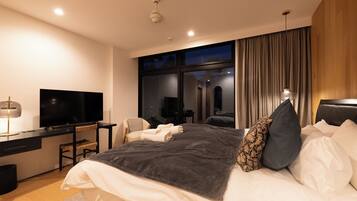 5 bedrooms, premium bedding, in-room safe, individually decorated