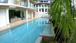 Apartment, 1 Bedroom, Accessible, Balcony | Pool | Outdoor pool