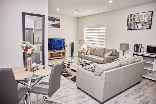 Cozy 3-bedroom, 3 queen beds ground level suite in a desirable location in PG. 