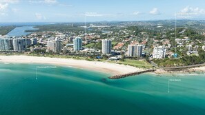 Beach nearby - Hillview Unit 5 Overlooking Kirra Hill towards Coolangatta & Greenmount Beach with Wi-Fi Inc. (Coolangatta)