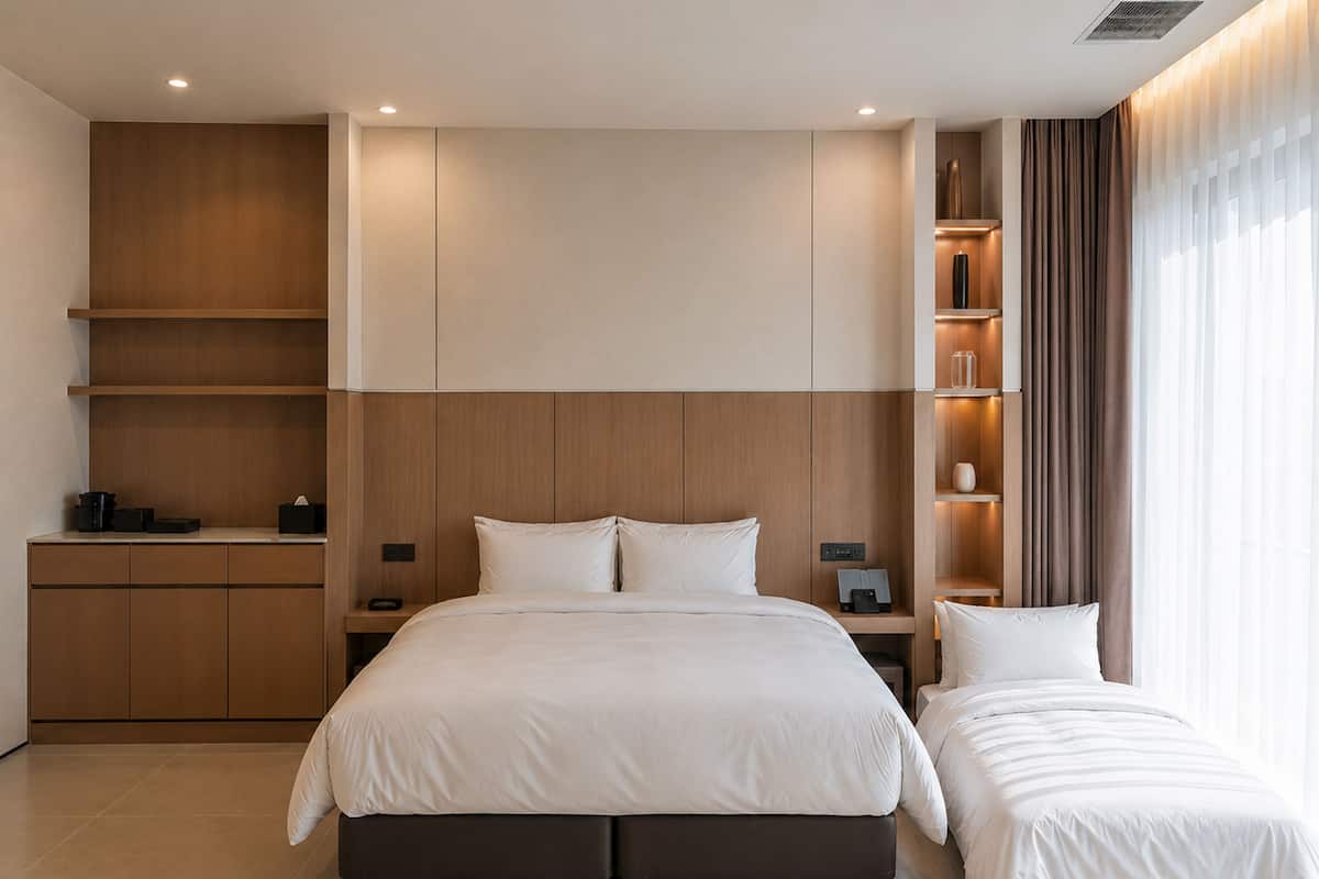 PENTHOUSE-FAMILY DOUBLE TWIN (include B.F & Heated Pool) | In-room safe, blackout drapes, soundproofing, free WiFi