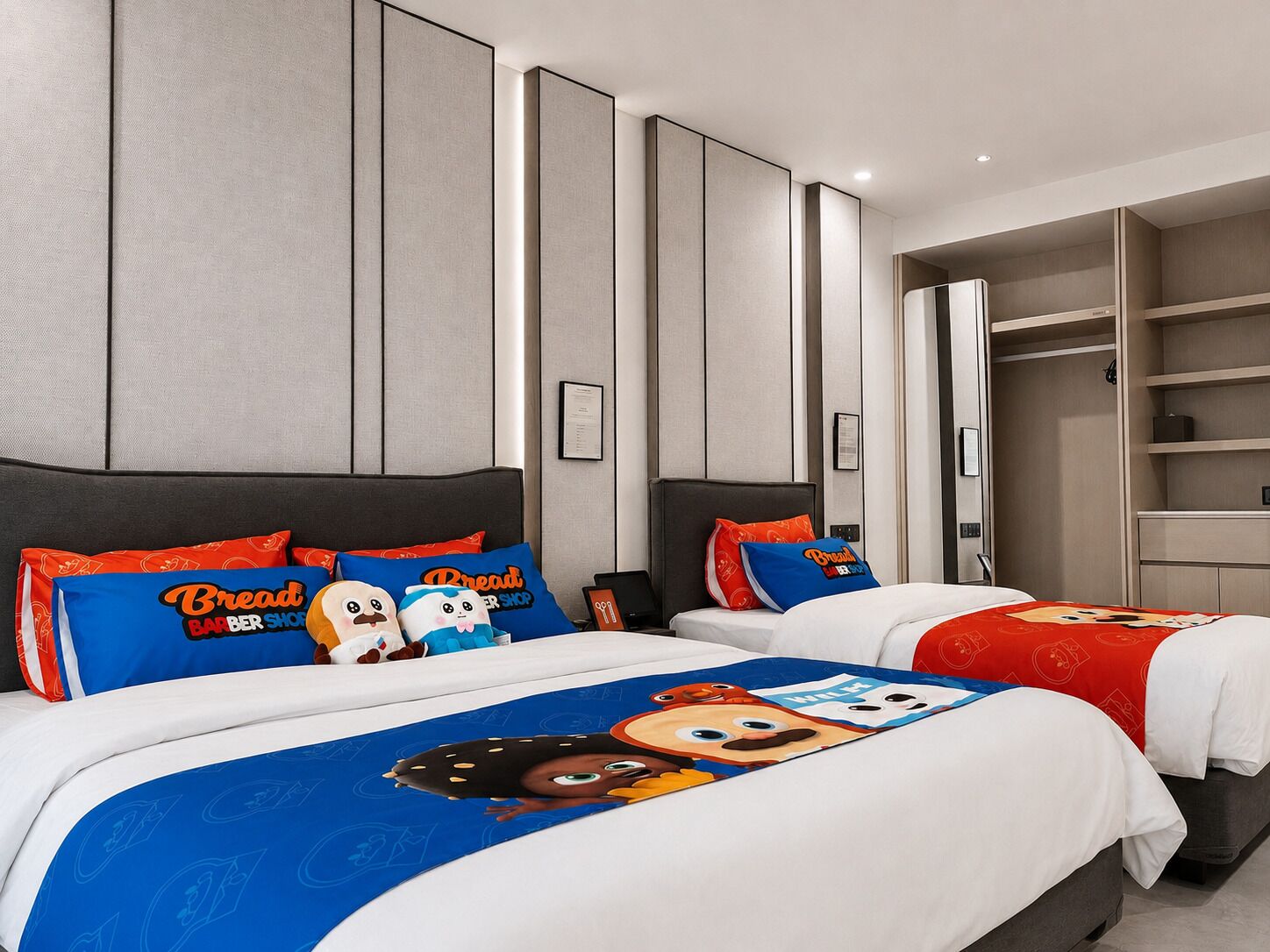[Bread Barbershop Kids Room PKG] Premier Family Twin Room | Caja fuerte, cortinas opacas, sistema de insonorización y wifi gratis