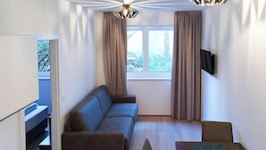 Leilighet, 1 queensize-seng med sovesofa, ikke-røyk | Oppholdsområde