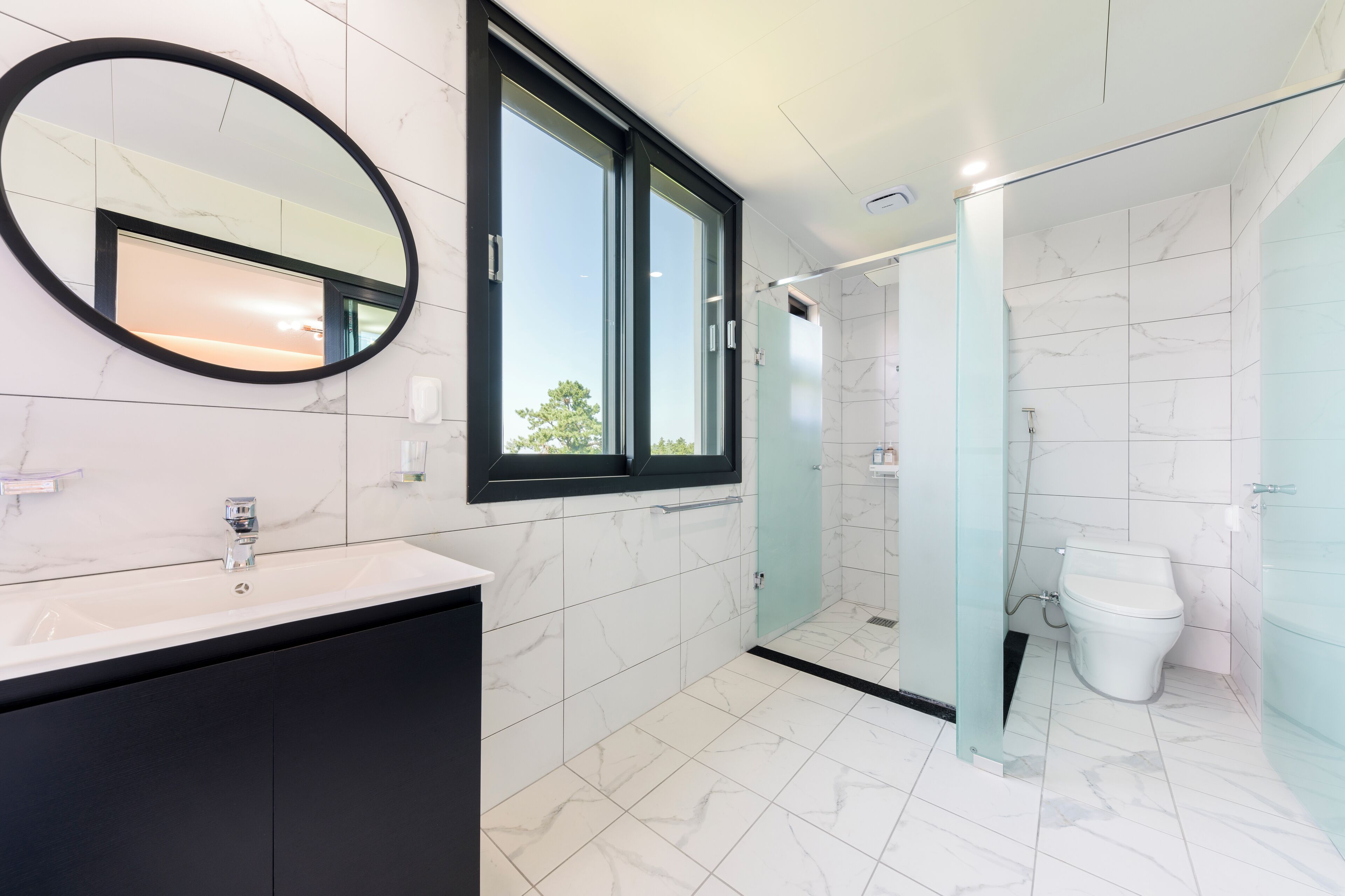 Deluxe Double Room, Multiple Beds, Private Pool, Ocean View | Bathroom | Shower, free toiletries, hair dryer, heated floors (bathroom)