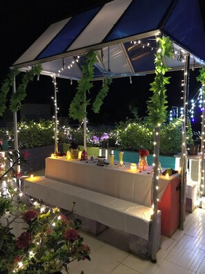 Outdoor banquet area - PRIVATE VILLA WITH INDOOR SWIMMING POOL (CUDDALORE)