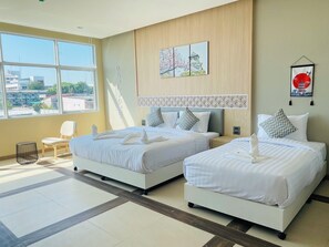 Habitación familiar | 1 dormitorio, decoración individual, cortinas opacas y wifi gratis