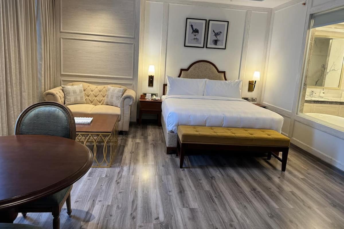 Comfort kamer | 1 slaapkamer, lakens van Egyptisch katoen, luxe beddengoed, een minibar