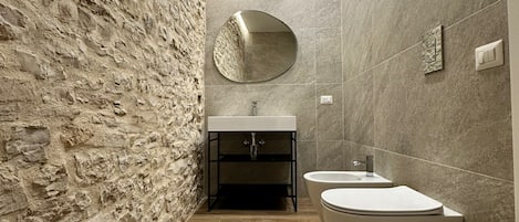 Dusche, Hydromassagedusche, Haartrockner, Handtücher