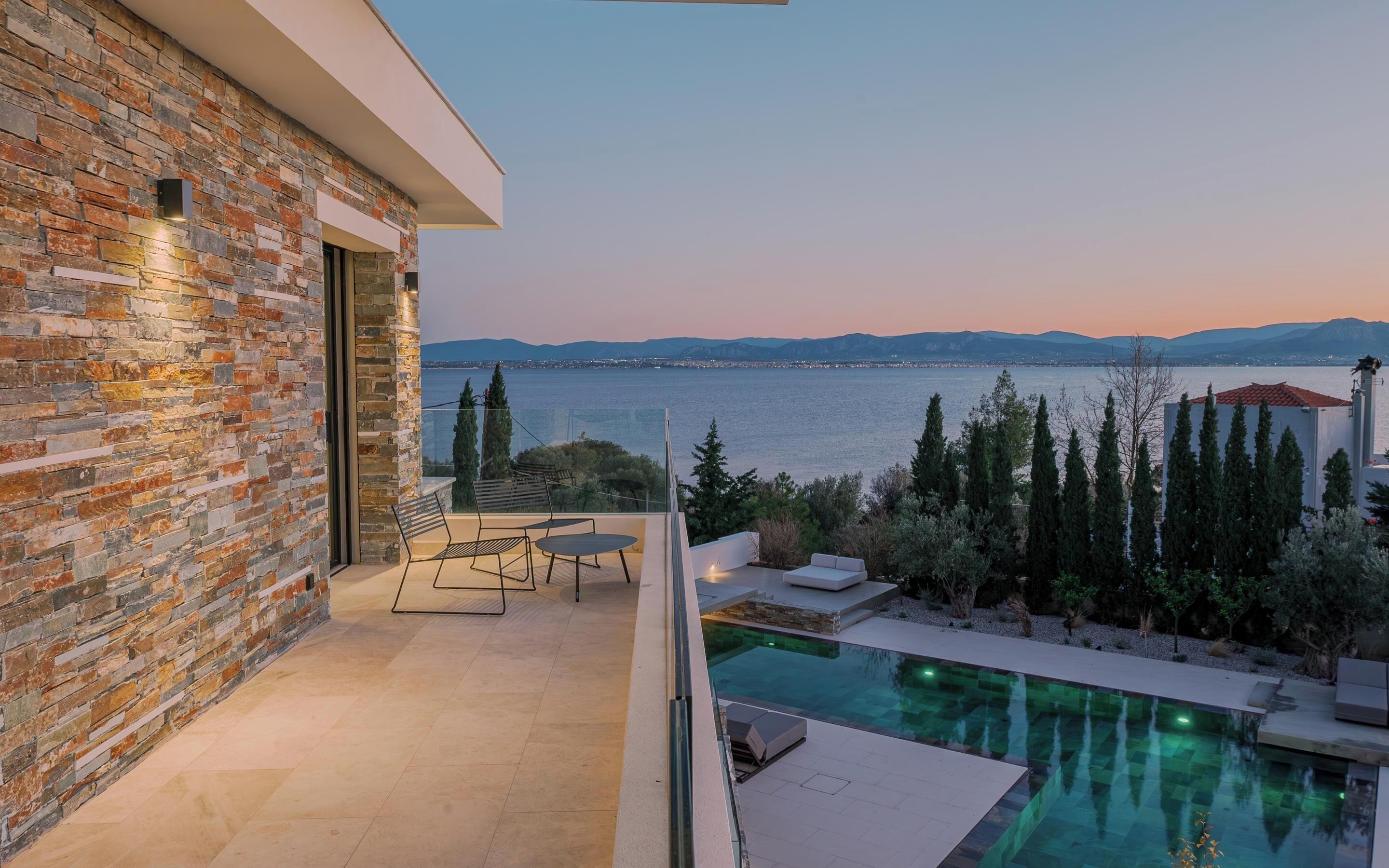 Villa, 4 Bedrooms, Private Grand Pool, Sea View | 阳台