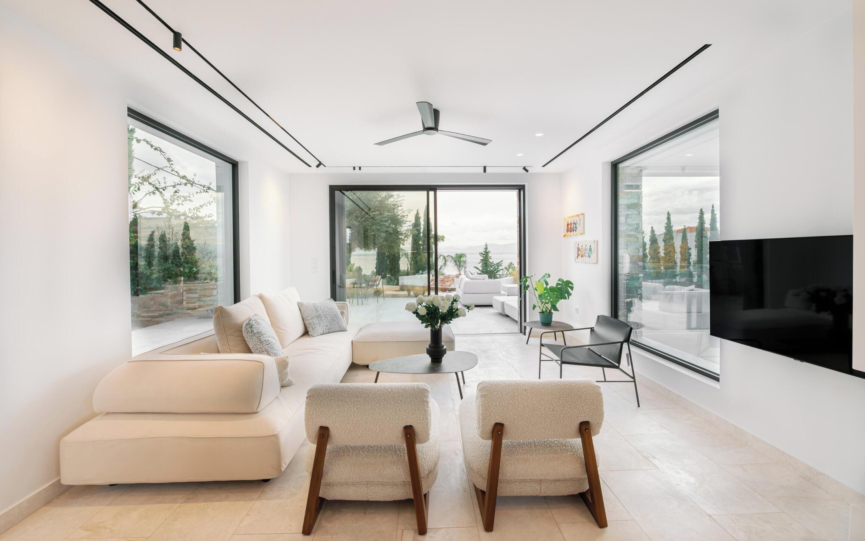 Villa, 4 Bedrooms, Private Grand Pool, Sea View | 거실