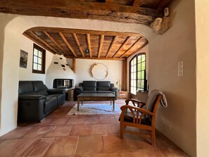 TV, fireplace, books, offices - Hebrard House - 8 people (Nîmes)