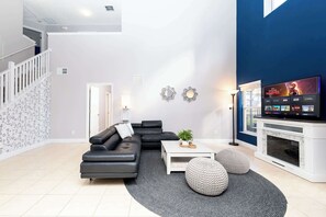 House, Multiple Beds, Pool Access, Pool View (Magic Villa, 10 Mins To Disney) | Living area | 42-inch TV with digital channels - Magic Villa, 10 Mins to Disney (Kissimmee)