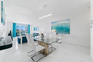 Condo, 2 Queen Beds, Balcony, Ocean View (Ocean Wind) | Dining - Ocean Wind Luxury Beachfront Condo With Pool & Gym (Hollywood)