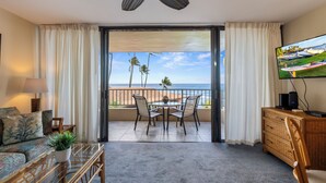 Condo, 1 Queen Bed with Sofa bed, Balcony, Ocean View (Belmakai) | Living area - Belmakai (Lahaina)