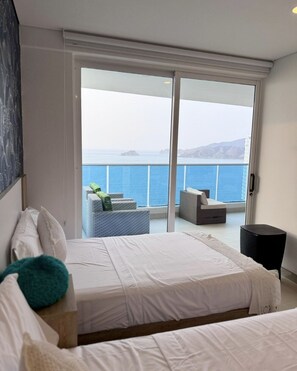 Exclusive Apartment, 3 Bedrooms, Hot Tub, Sea View | View from room - Reserva del Mar Apartamentos (Santa Marta)