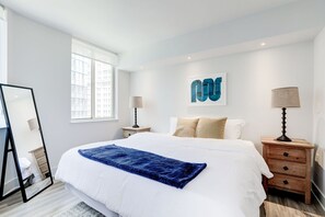 Family Apartment, City View | 2 bedrooms, premium bedding, iron/ironing board, travel cot - Elegant 2BR Apartment - Minutes to D.C. (Arlington)