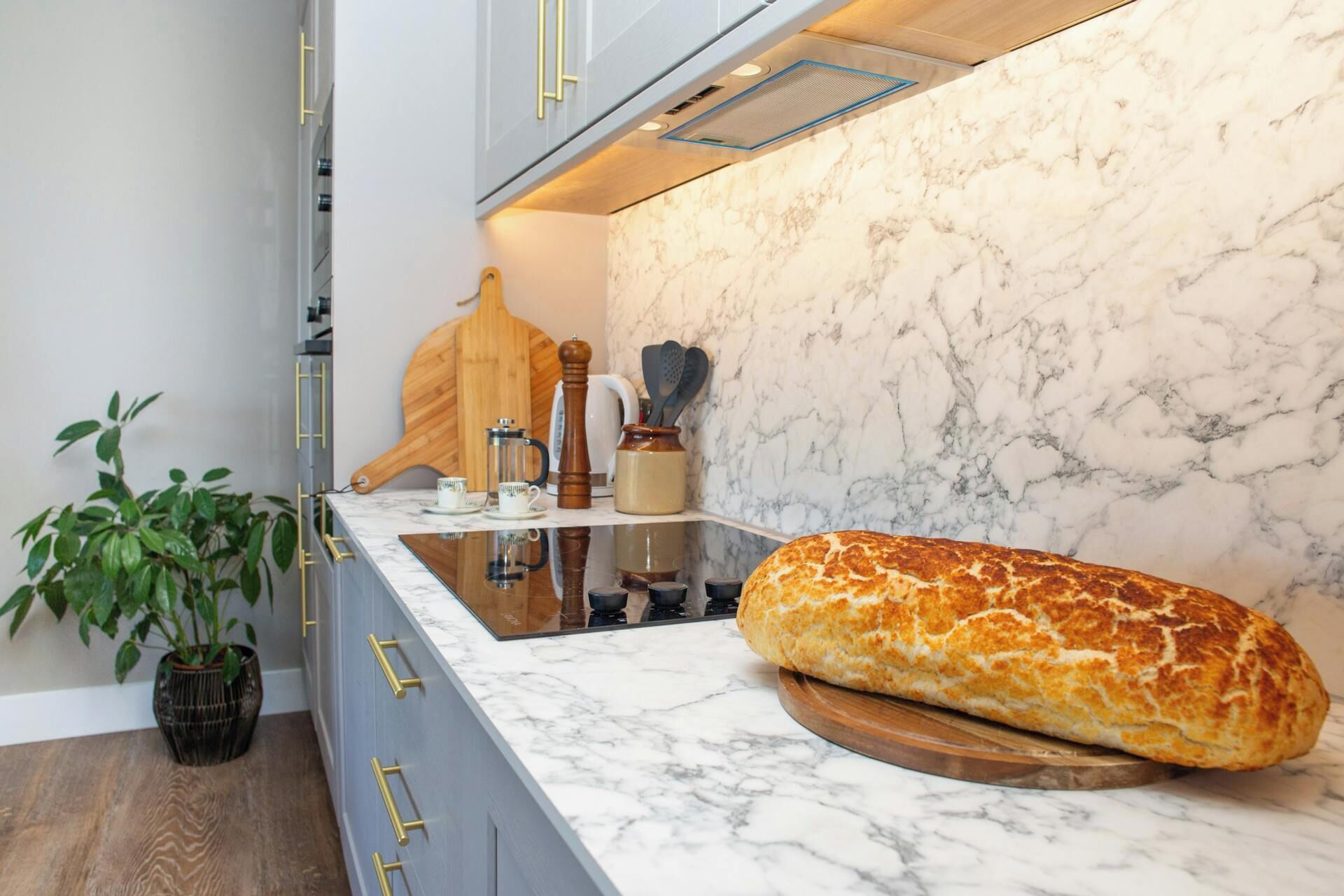 Fridge, oven, dishwasher, toaster