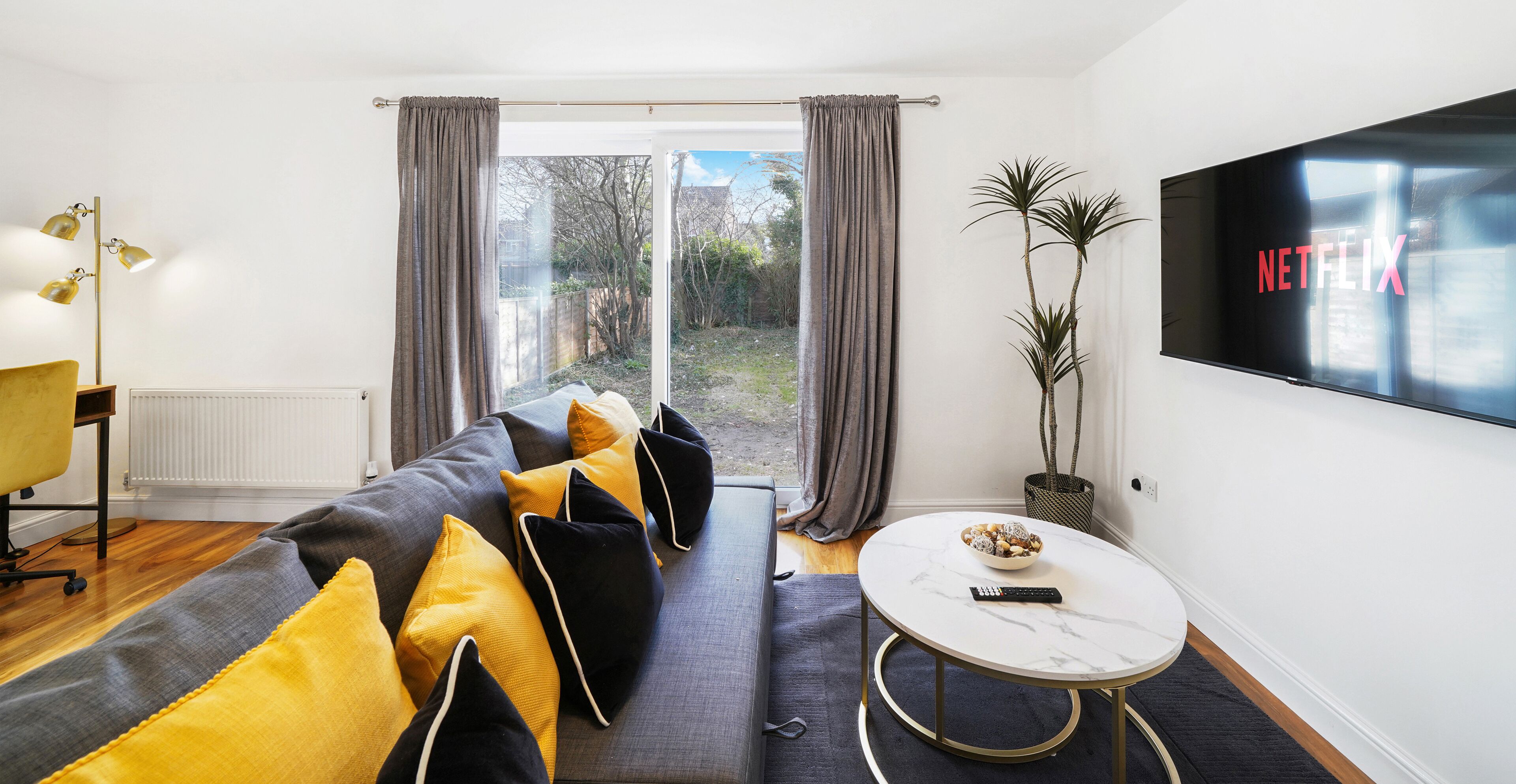 Superior Apartment, 3 Bedrooms, Kitchen | Living area | 50-inch Smart TV with digital channels, Netflix, streaming services