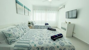 2 bedrooms, iron/ironing board, travel crib, WiFi