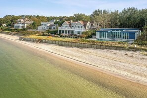 Exterior - Stunning Water Front 4 bedroom - 60 Feet of Nano style windows open to NorthFork (Hampton Bays)