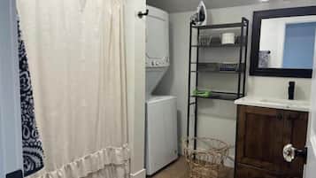 Towels, soap, shampoo, toilet paper