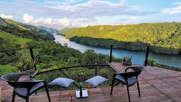 Exclusief huisje | Uitzicht vanuit de kamer