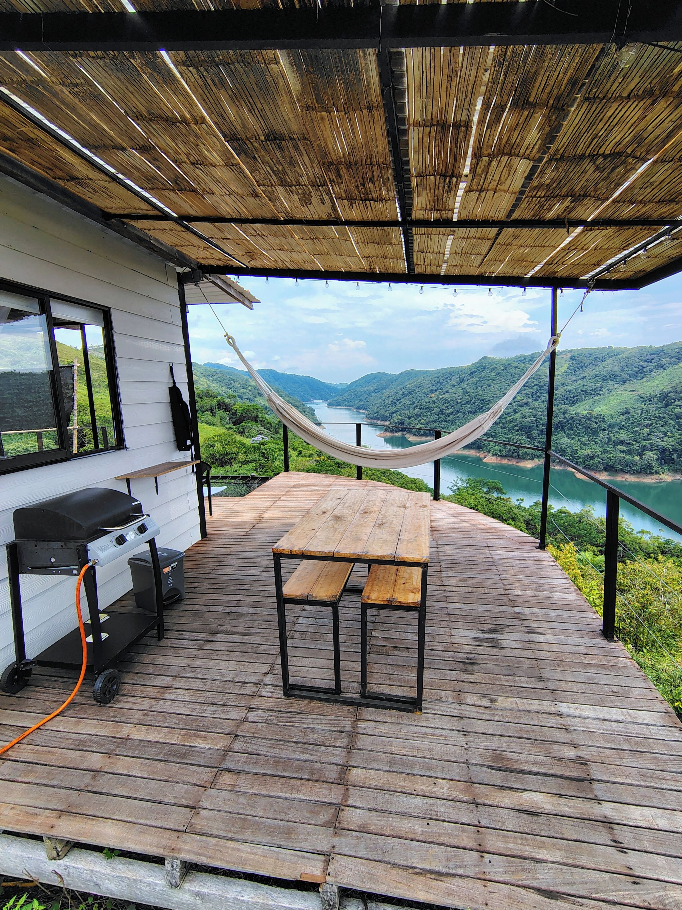 Comfort Cabin, 1 Double Bed, Lake View | Terrace/patio