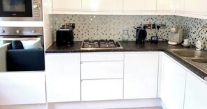 Fridge, microwave, oven, toaster