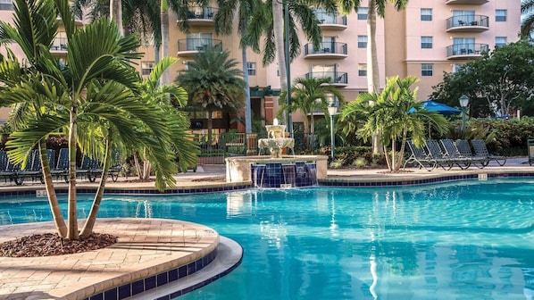 Outdoor pool, a heated pool