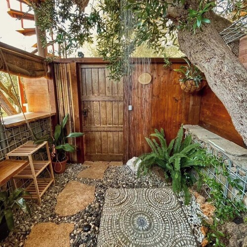 Treehouse in the Olive Grove | Private Bathroom & Outdoor Shower