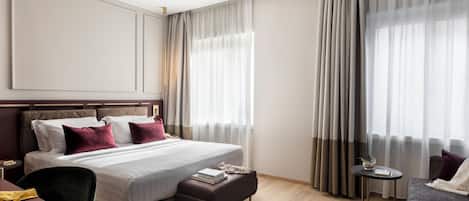 Premium bedding, down duvets, memory-foam beds, in-room safe